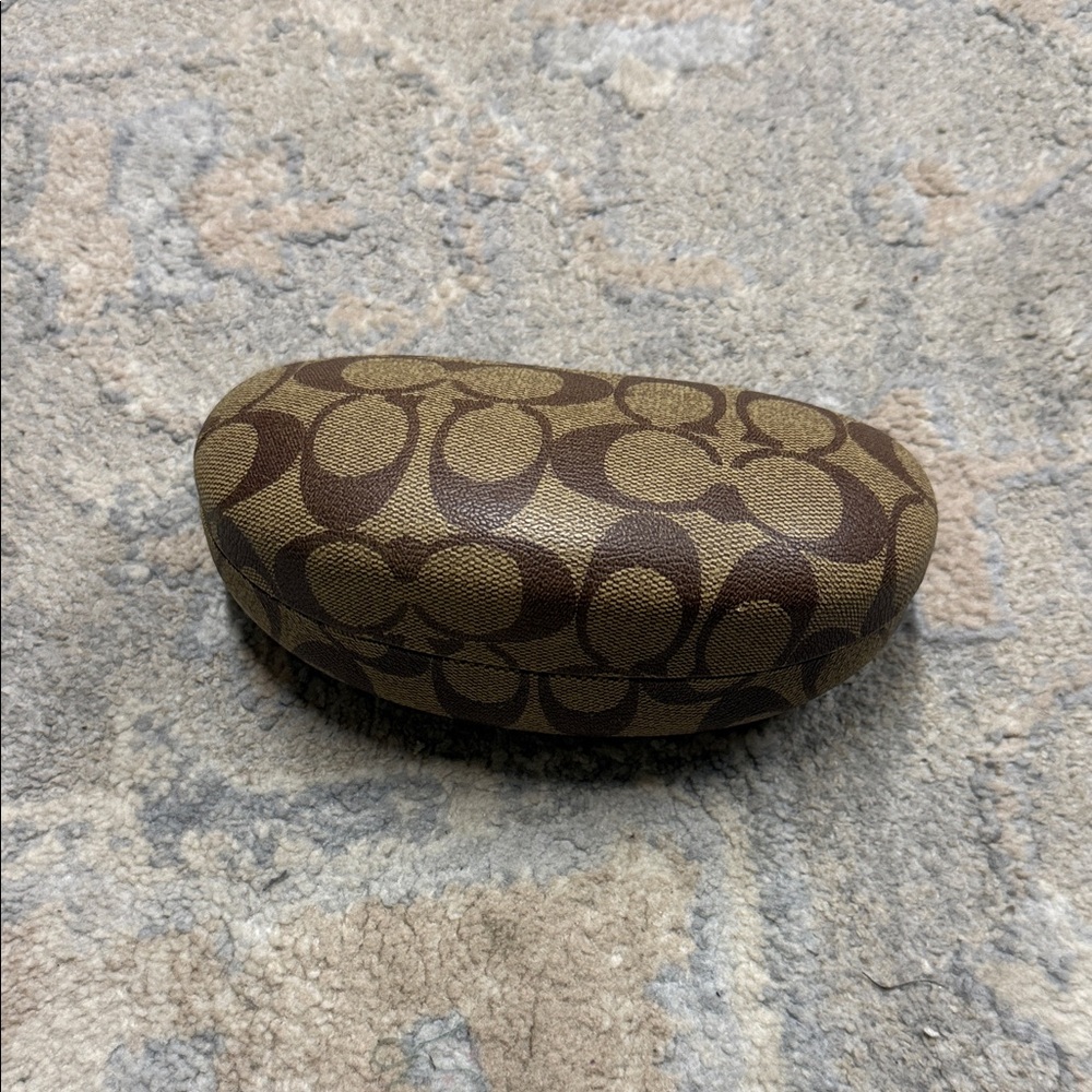 Coach Brown and Tan Sunglasses Case